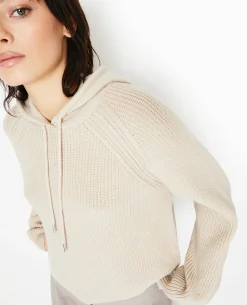Pull Court Avec Capuche - Beige