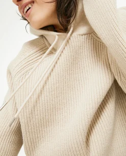Pull Court Avec Capuche - Beige
