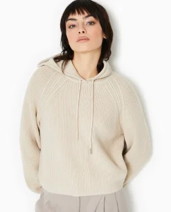 Pull Court Avec Capuche - Beige