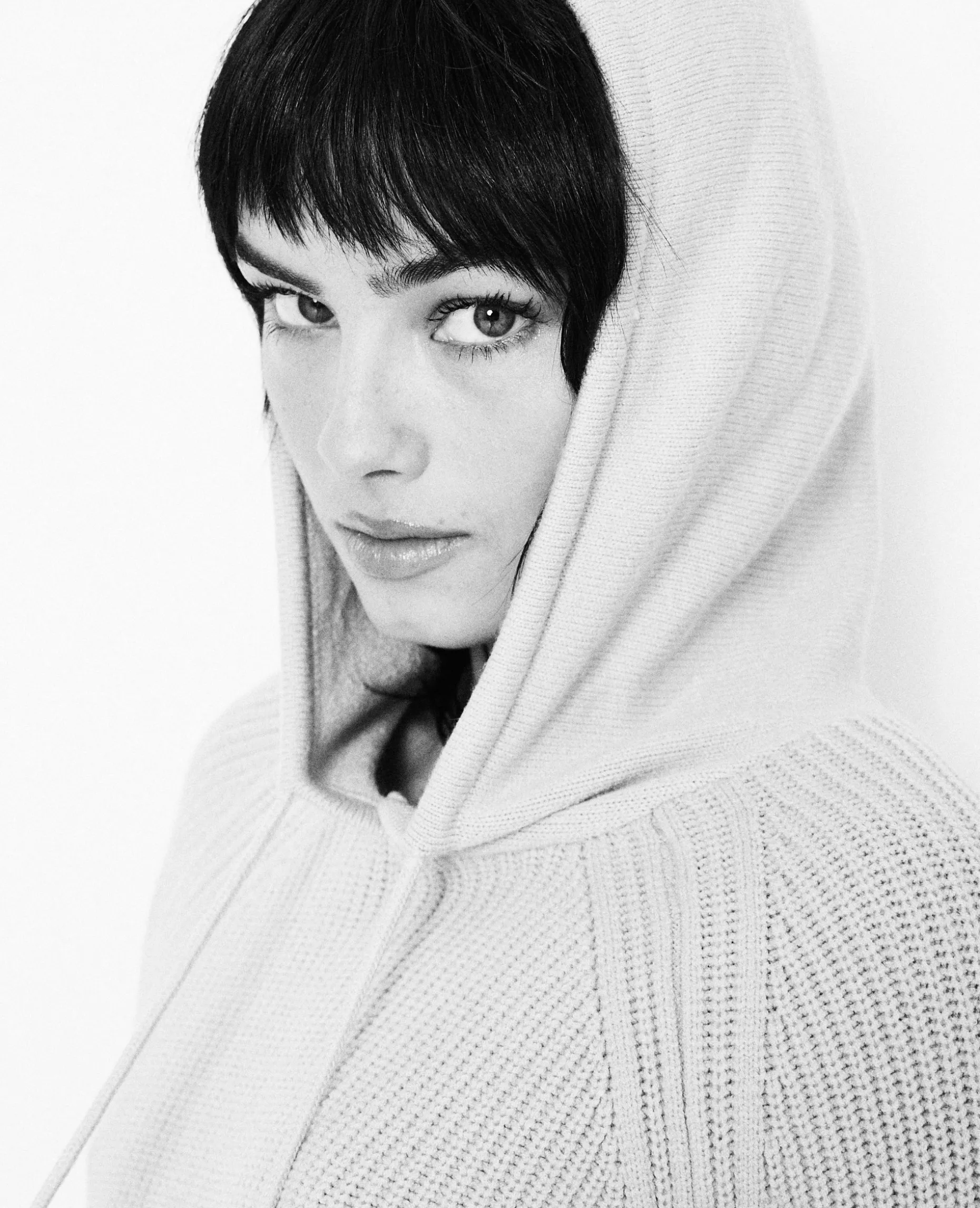 Pull Court Avec Capuche - Beige