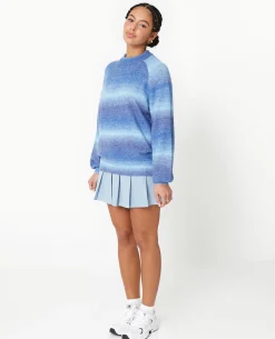 Pull En Maille Effet Dégradé - Bleu