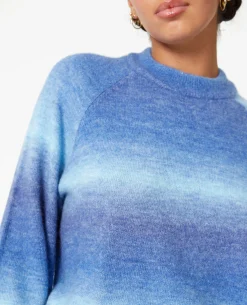 Pull En Maille Effet Dégradé - Bleu