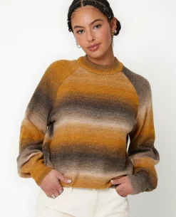 Pull En Maille Effet Dégradé - Marron