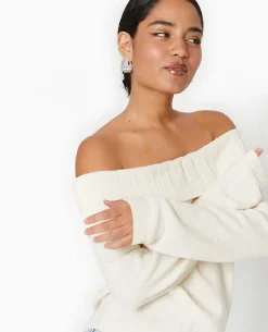 Pull Encolure Bardot - Blanc