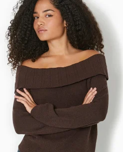 Pull Encolure Bardot - Marron