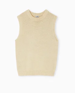 Pull Sans Manches - Beige