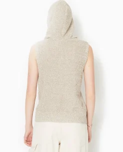 Pull Sans Manches Avec Capuche - Beige