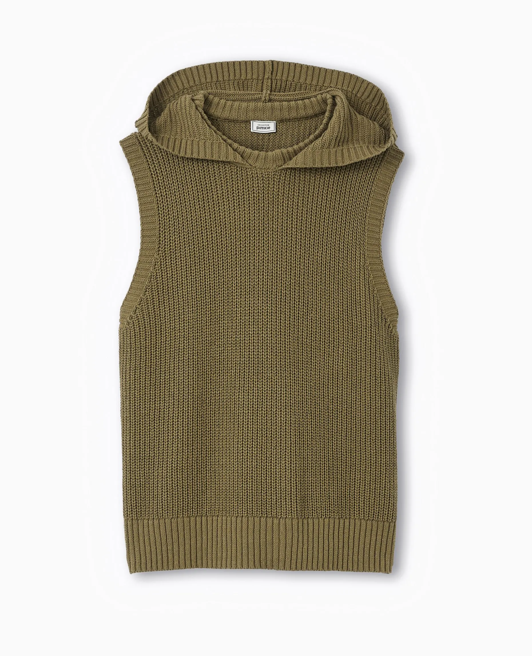 Pull Sans Manches Avec Capuche - Vert Kaki