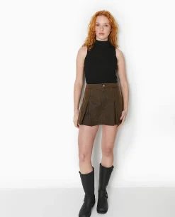 Pull Sans Manches En Maille Côtelée - Noir