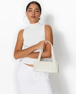 Pull Sans Manches En Maille Côtelée - Blanc