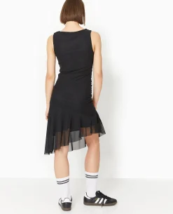 Robe Asymétrique En Mesh - Noir