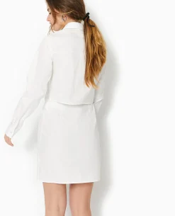 Robe Chemise Avec Cut Out - Blanc