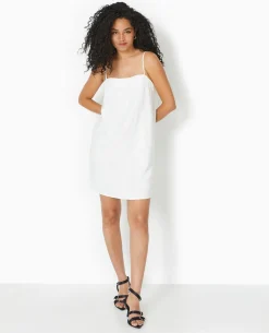 Robe Courte Avec Bretelles à Nouer - Blanc
