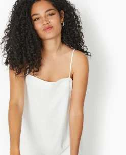 Robe Courte Avec Bretelles à Nouer - Blanc