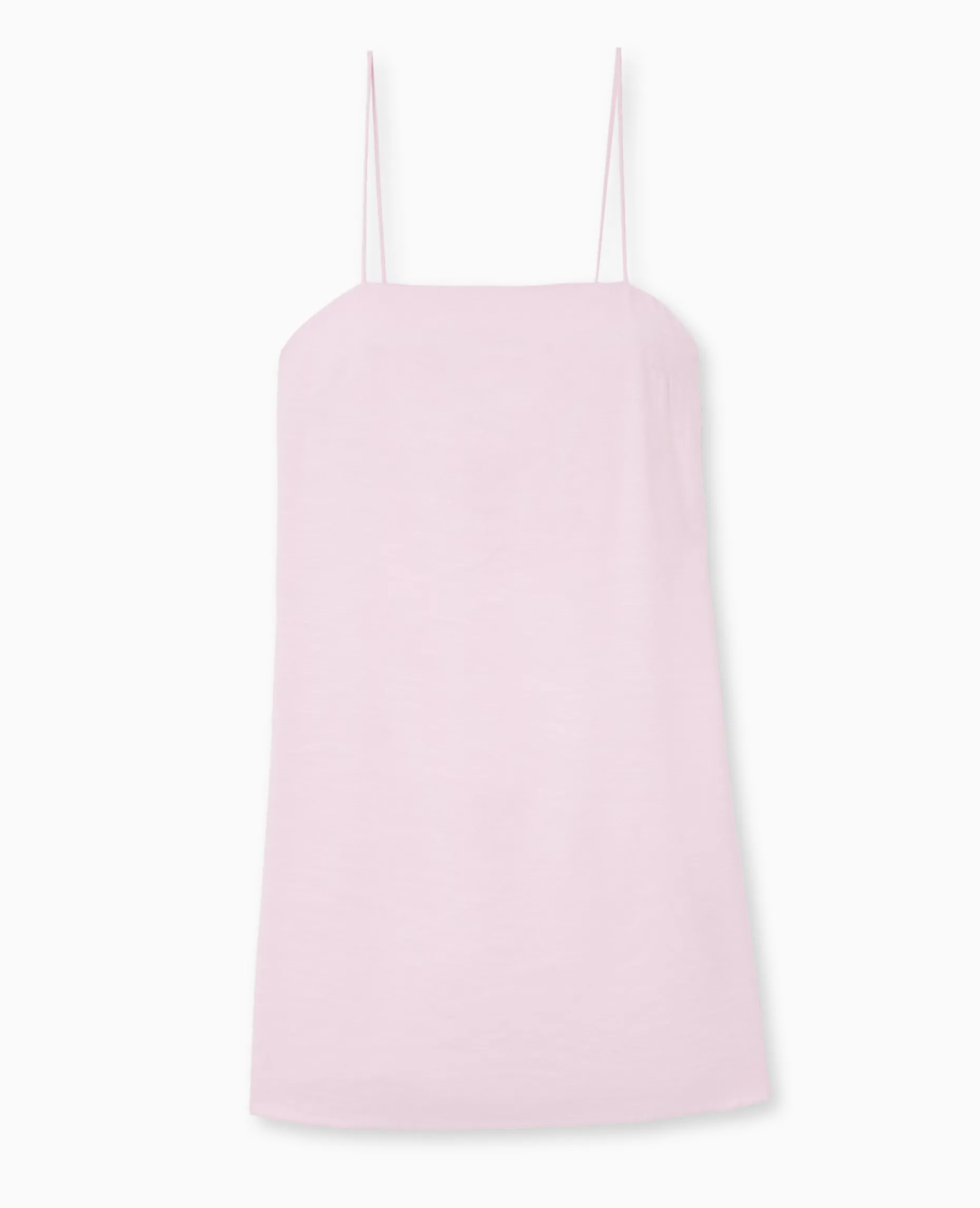 Robe Courte Avec Bretelles à Nouer - Rose Poudré