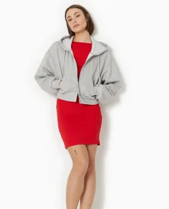Robe Courte Avec Dos Ouvert - Rouge