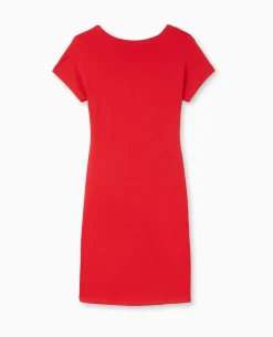 Robe Courte Avec Dos Ouvert - Rouge