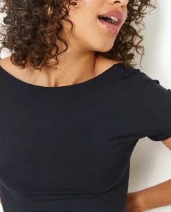Robe Courte Avec Dos Ouvert - Noir
