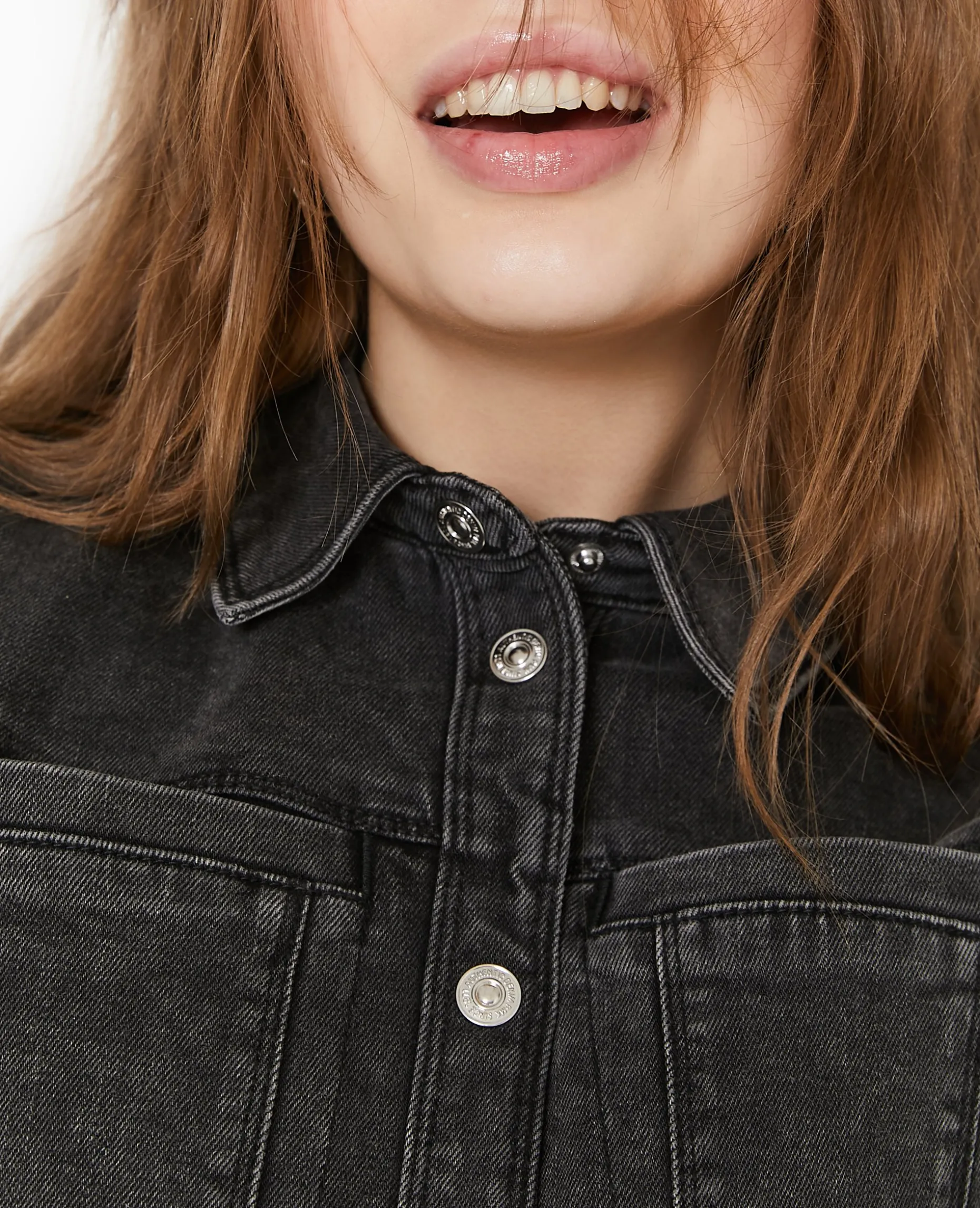 Robe Courte Et Moulante En Jean - Noir