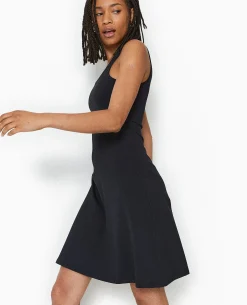 Robe Courte Forme Patineuse - Noir