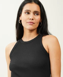 Robe Débardeur Maille Côtelée - Noir