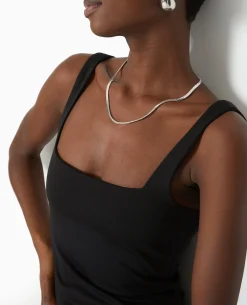 Robe Longue Et Moulante En Maille - Noir