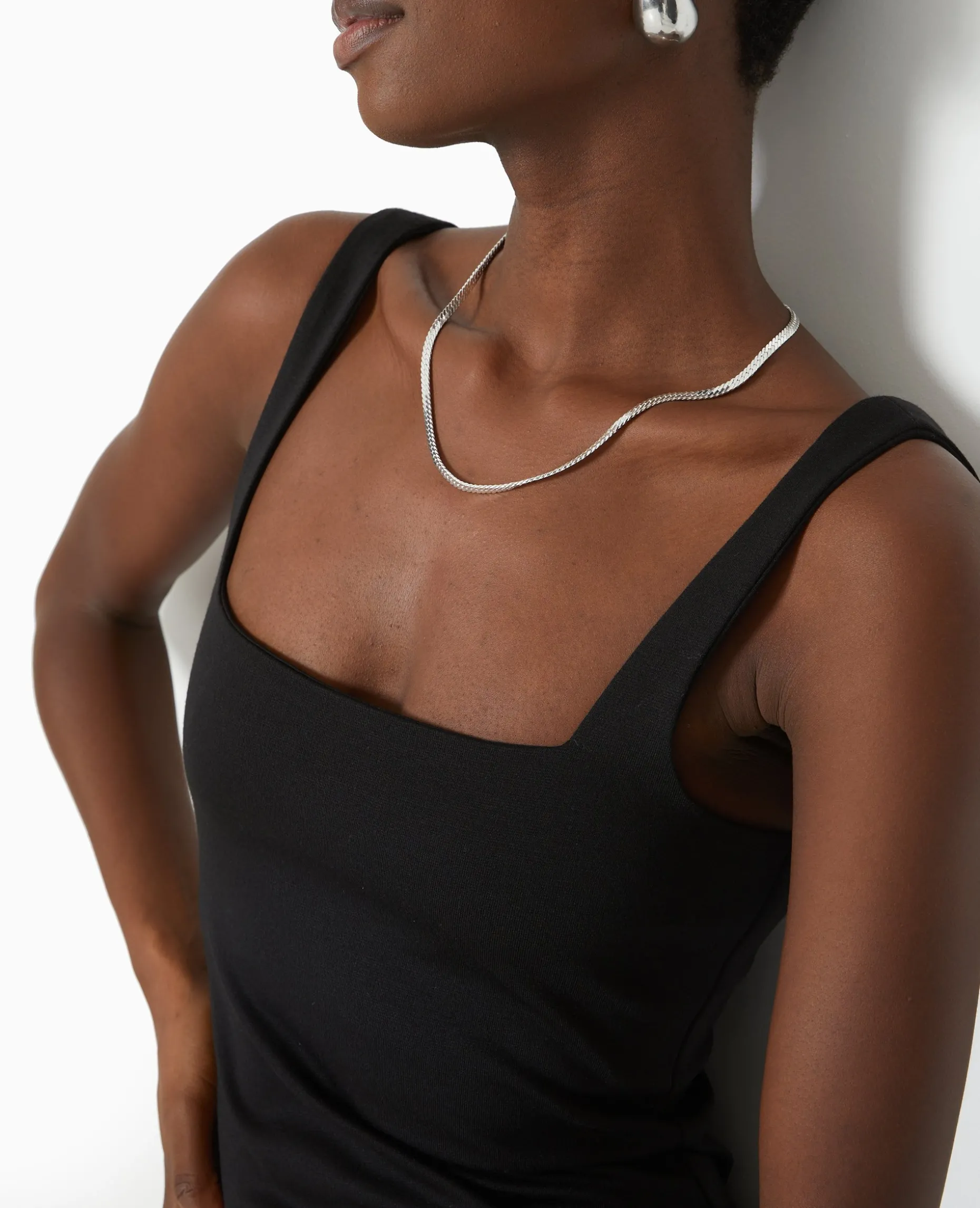Robe Longue Et Moulante En Maille - Noir
