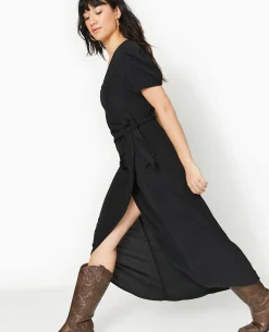 Robe Longue Portefeuille - Noir