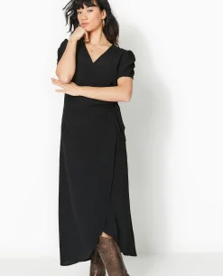 Robe Longue Portefeuille - Noir