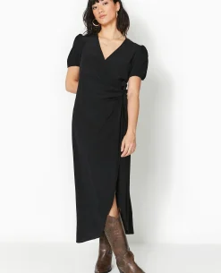 Robe Longue Portefeuille - Noir