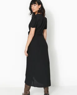 Robe Longue Portefeuille - Noir