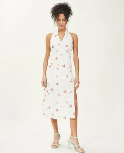 Robe Midi Dos-nu - Blanc