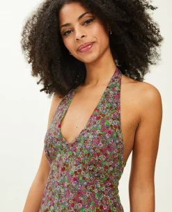 Robe Midi Dos-nu - Vert Kaki