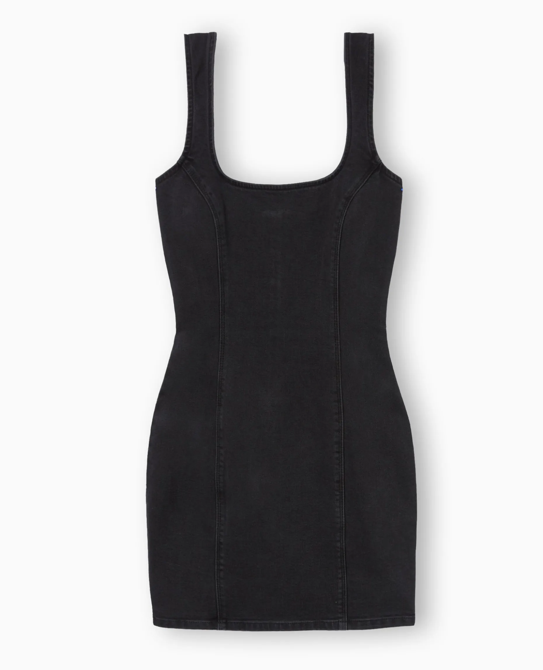 Robe Moulante En Jean Stretch - Noir