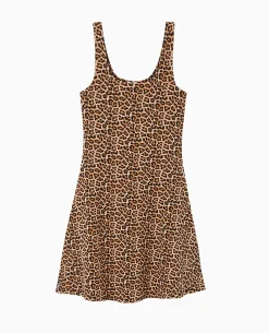 Robe Patineuse Motif Léopard - Taupe