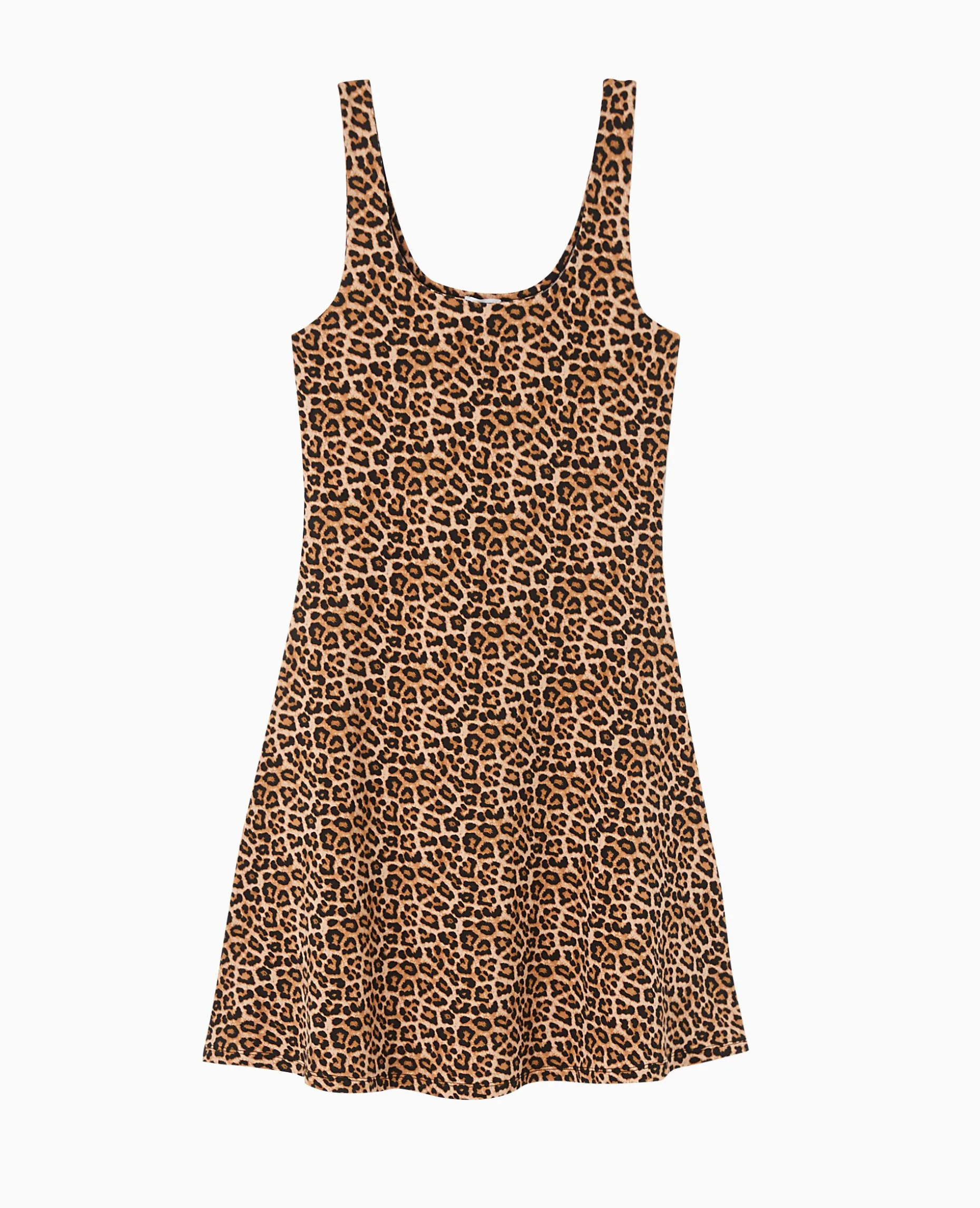 Robe Patineuse Motif Léopard - Taupe