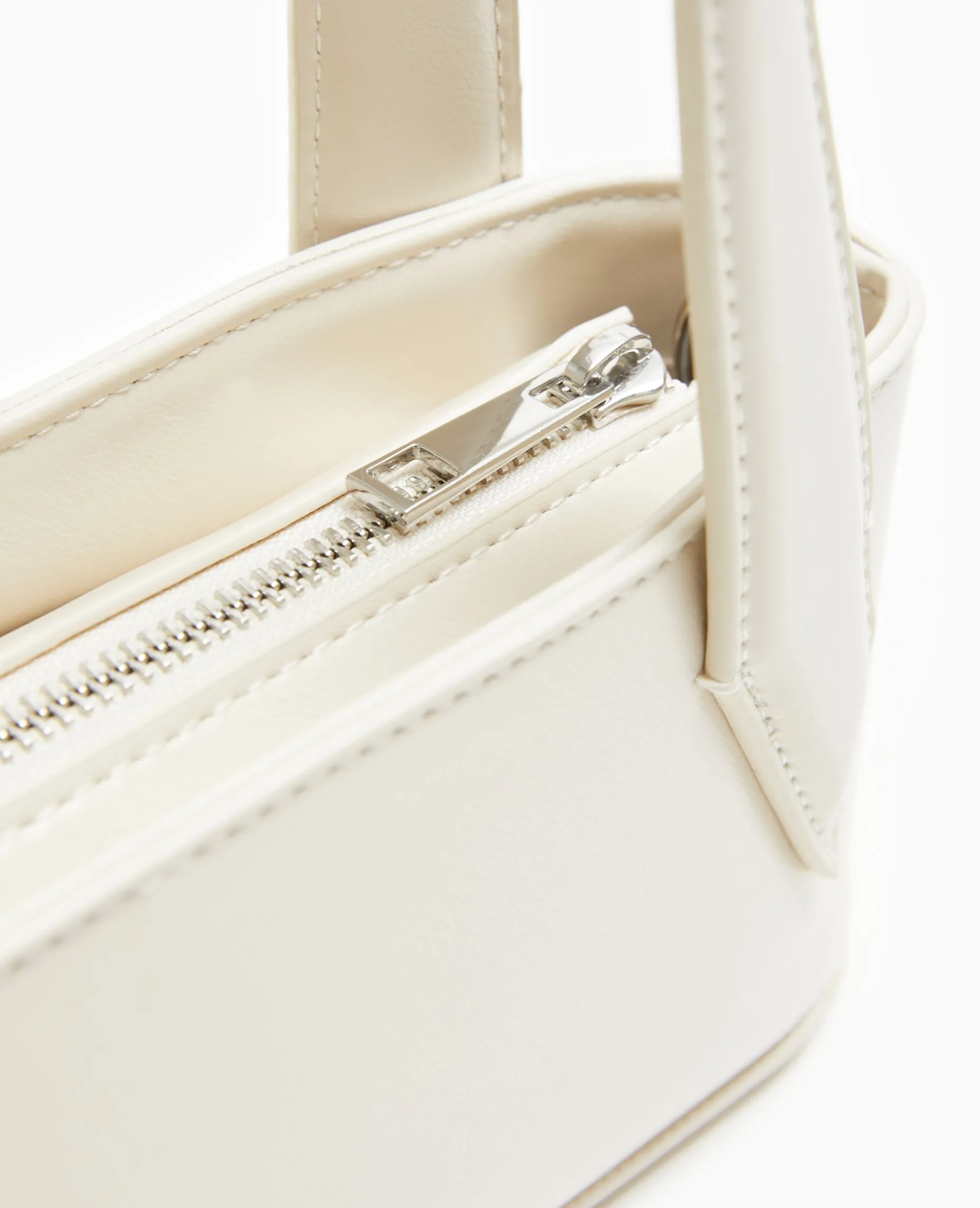 Sac Baguette Avec Grandes Poignées - Blanc