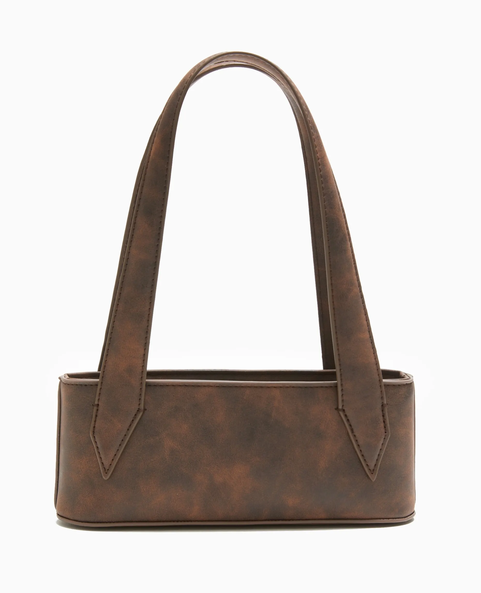 Sac Baguette Avec Grandes Poignées - Marron
