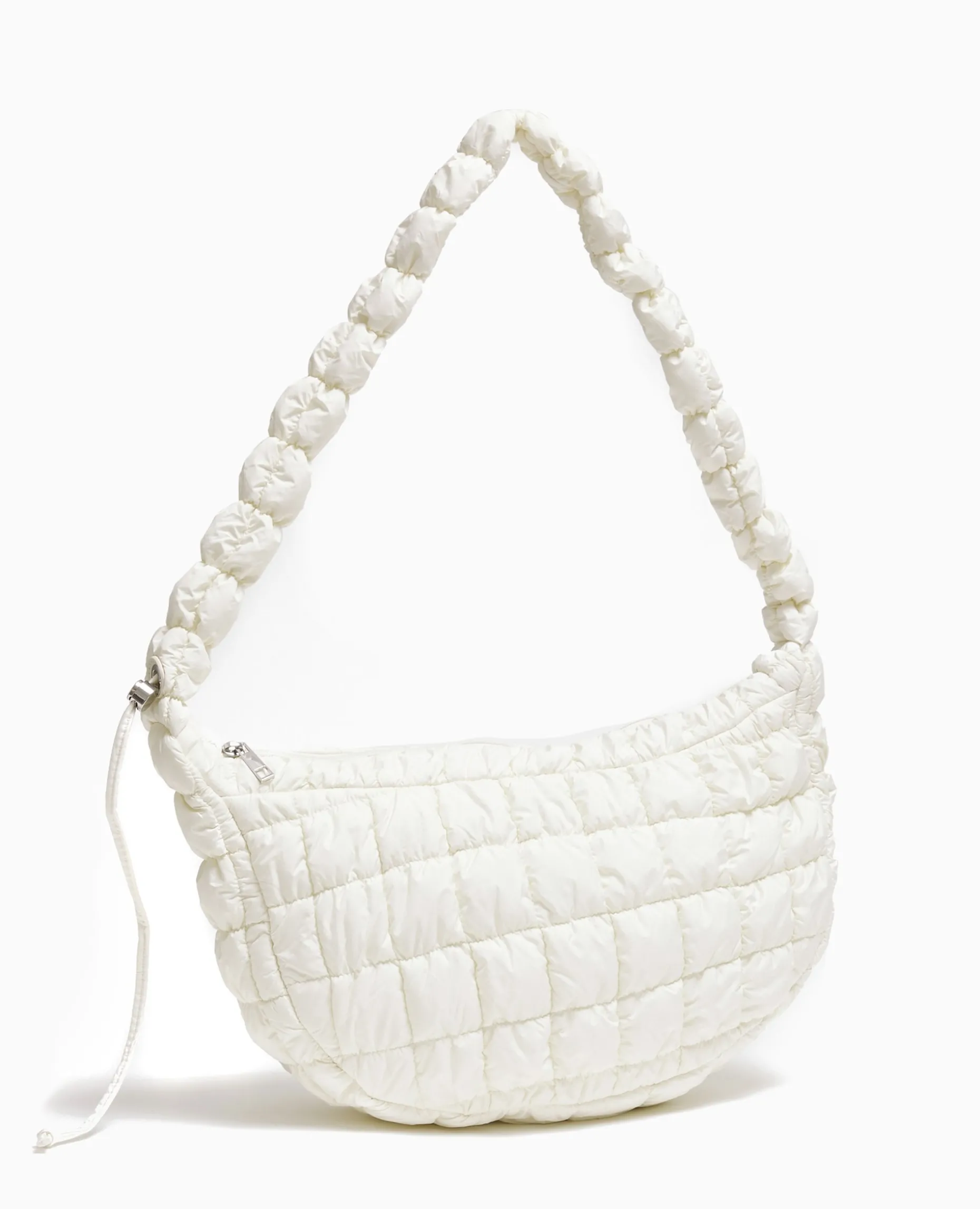 Sac Besace En Tissu Matelassé - écru