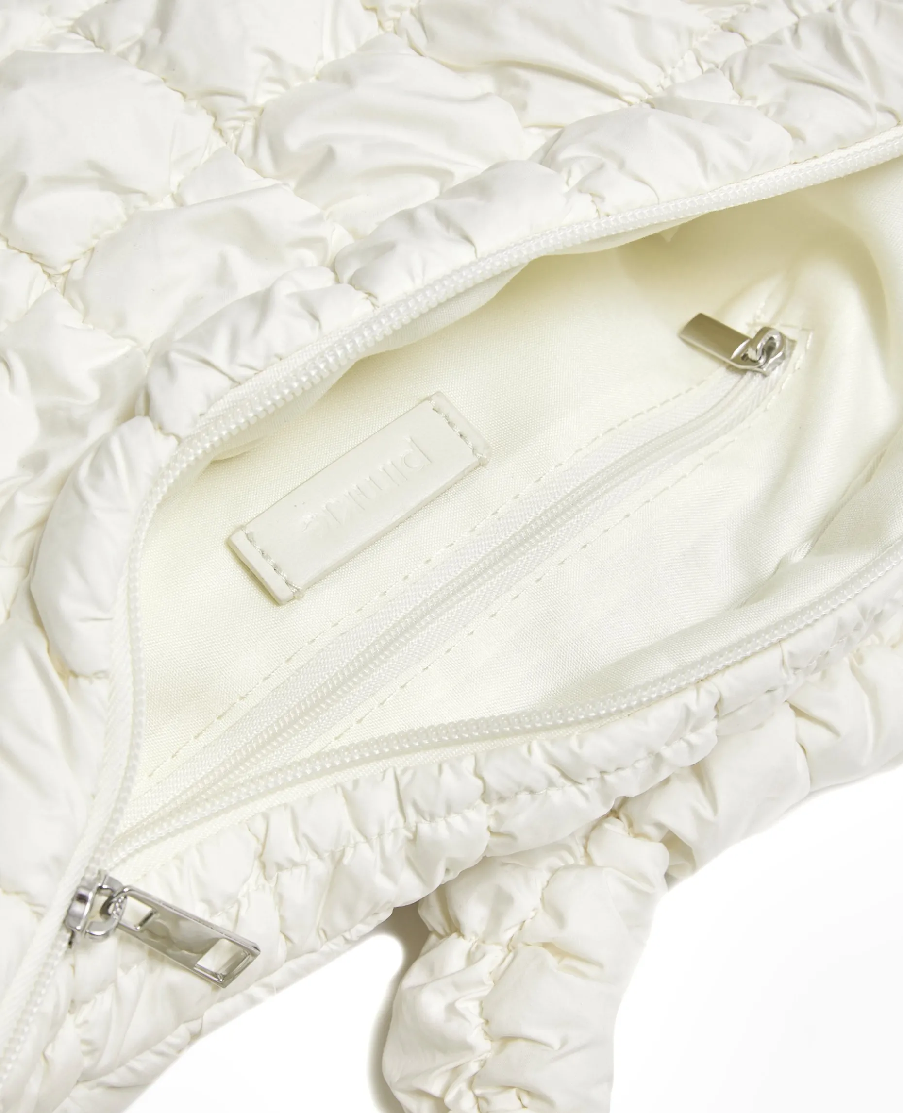 Sac Besace En Tissu Matelassé - écru