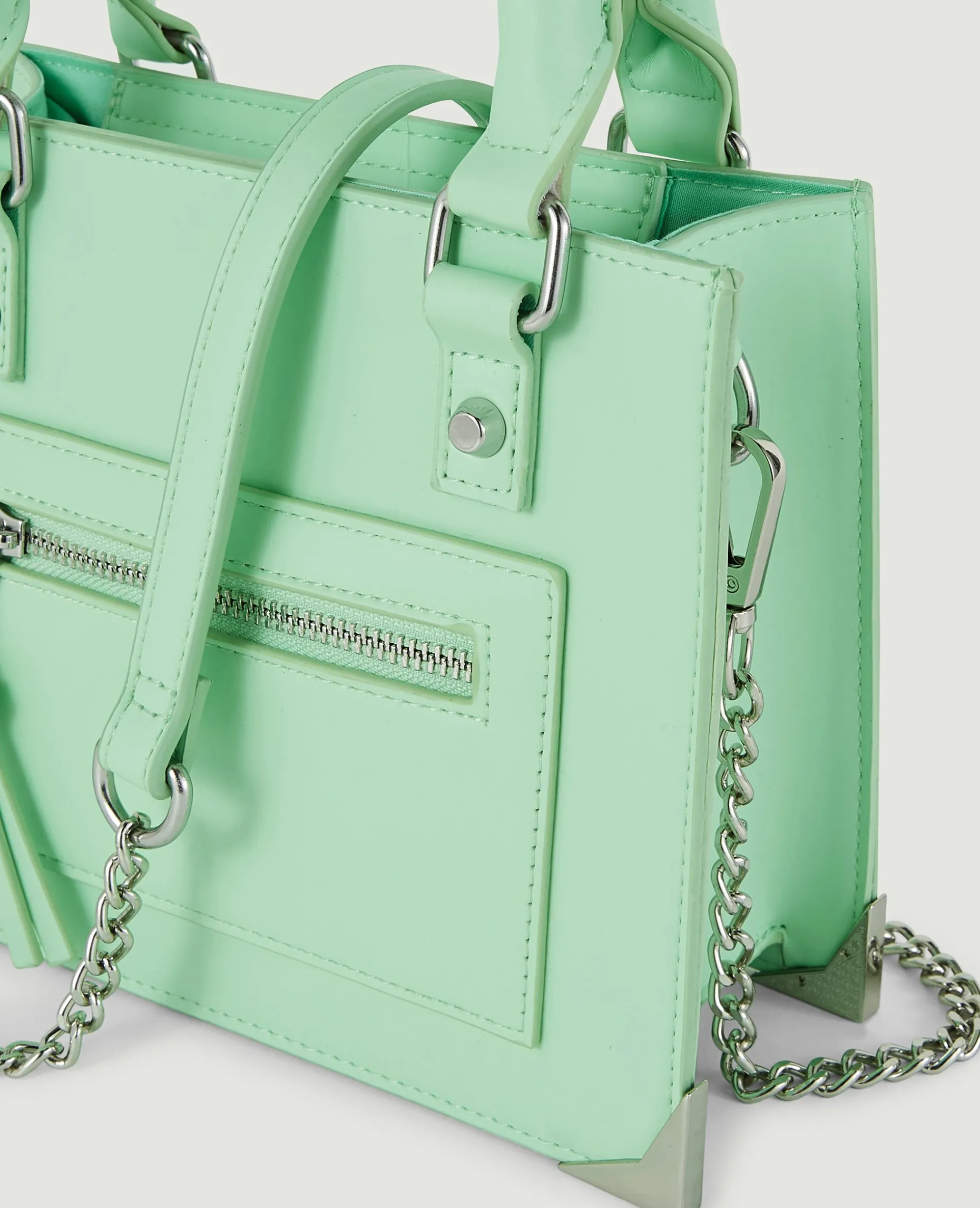 Sac Boxy Avec Chaîne - Vert Anis