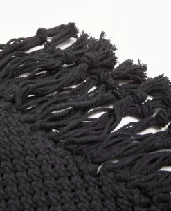 Sac En Crochet Avec Franges - Noir