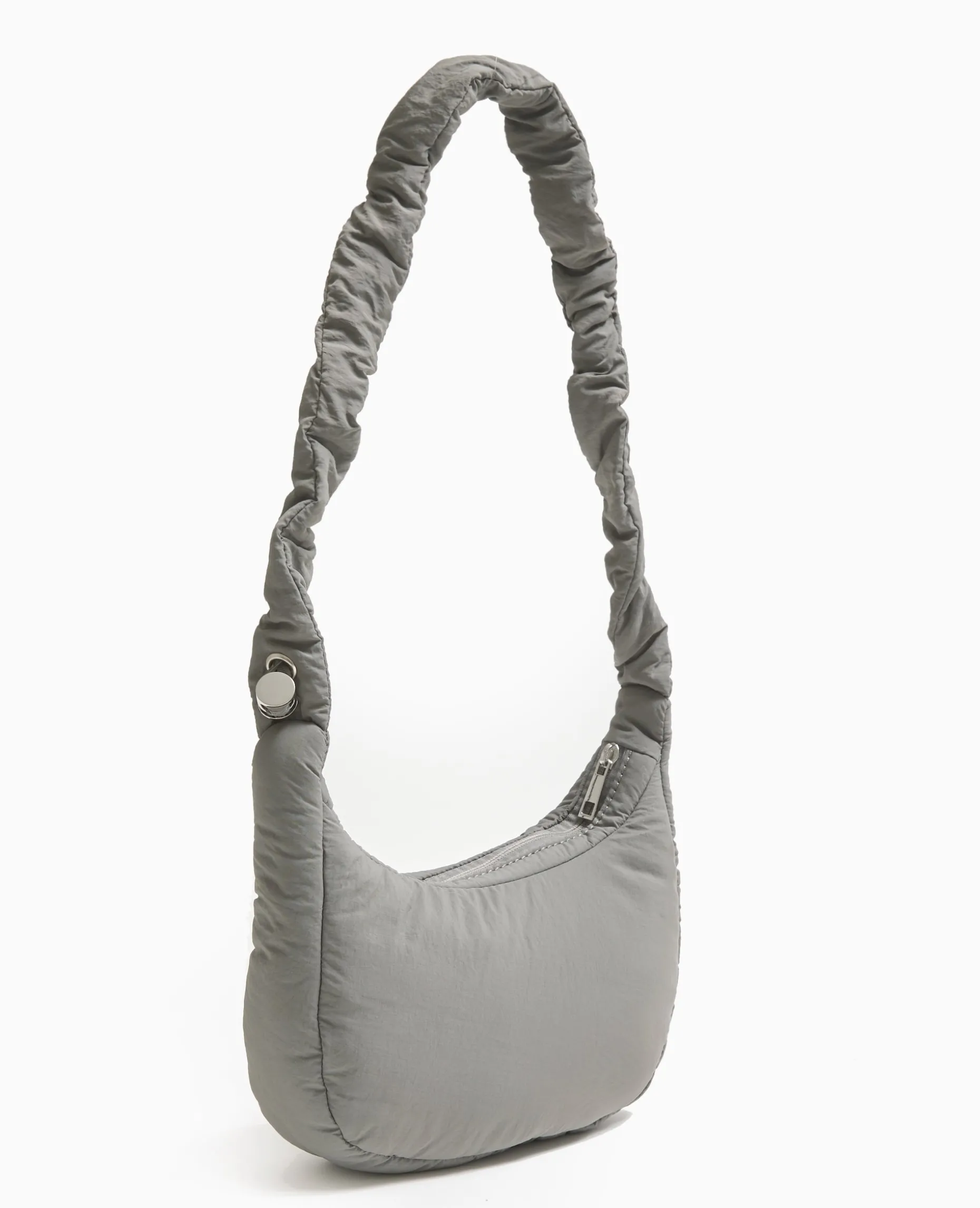 Sac En Tissu Matelassé Avec Bandouliè;re Réglable - Gris