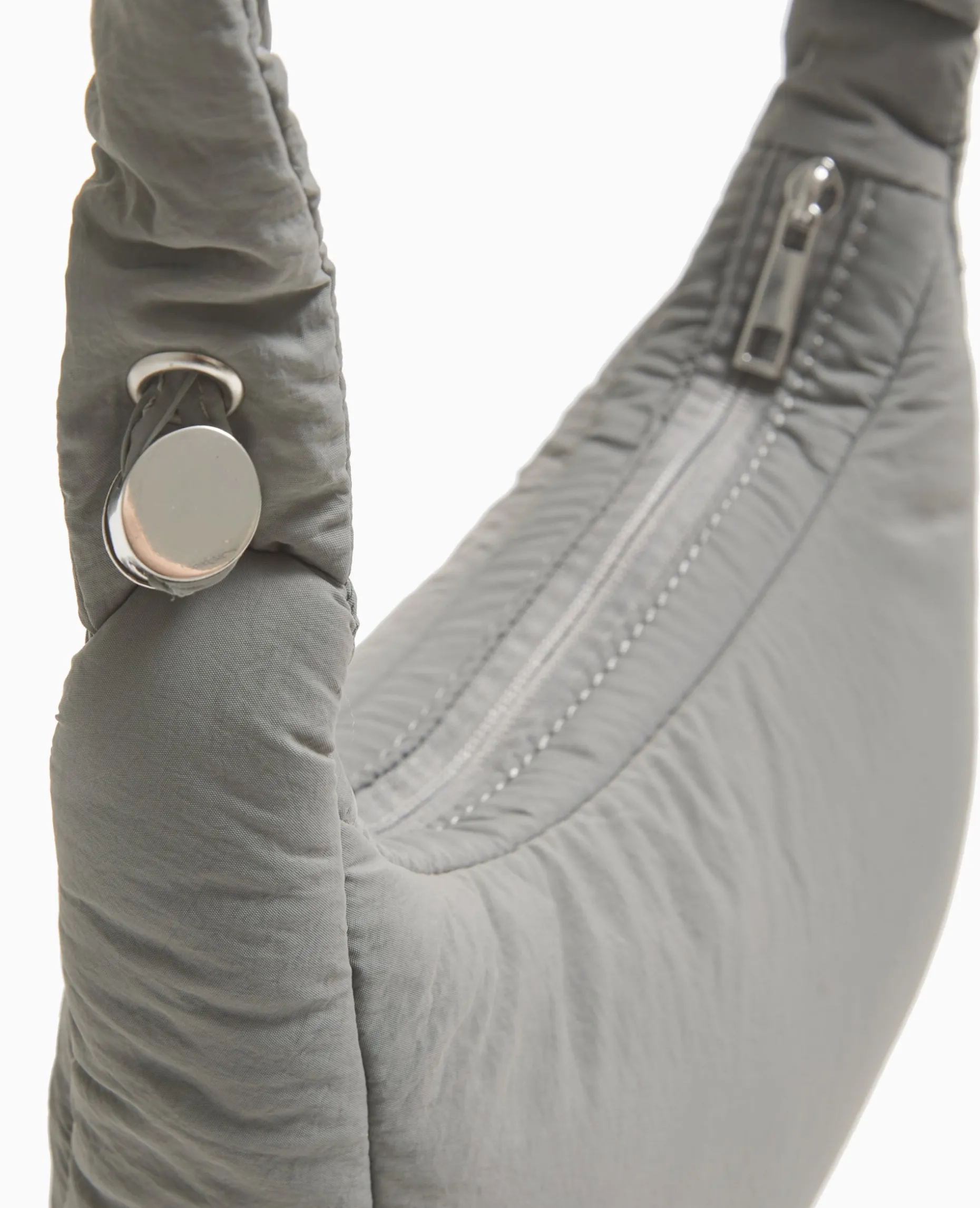 Sac En Tissu Matelassé Avec Bandouliè;re Réglable - Gris