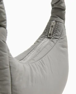 Sac En Tissu Matelassé Avec Bandouliè;re Réglable - Gris