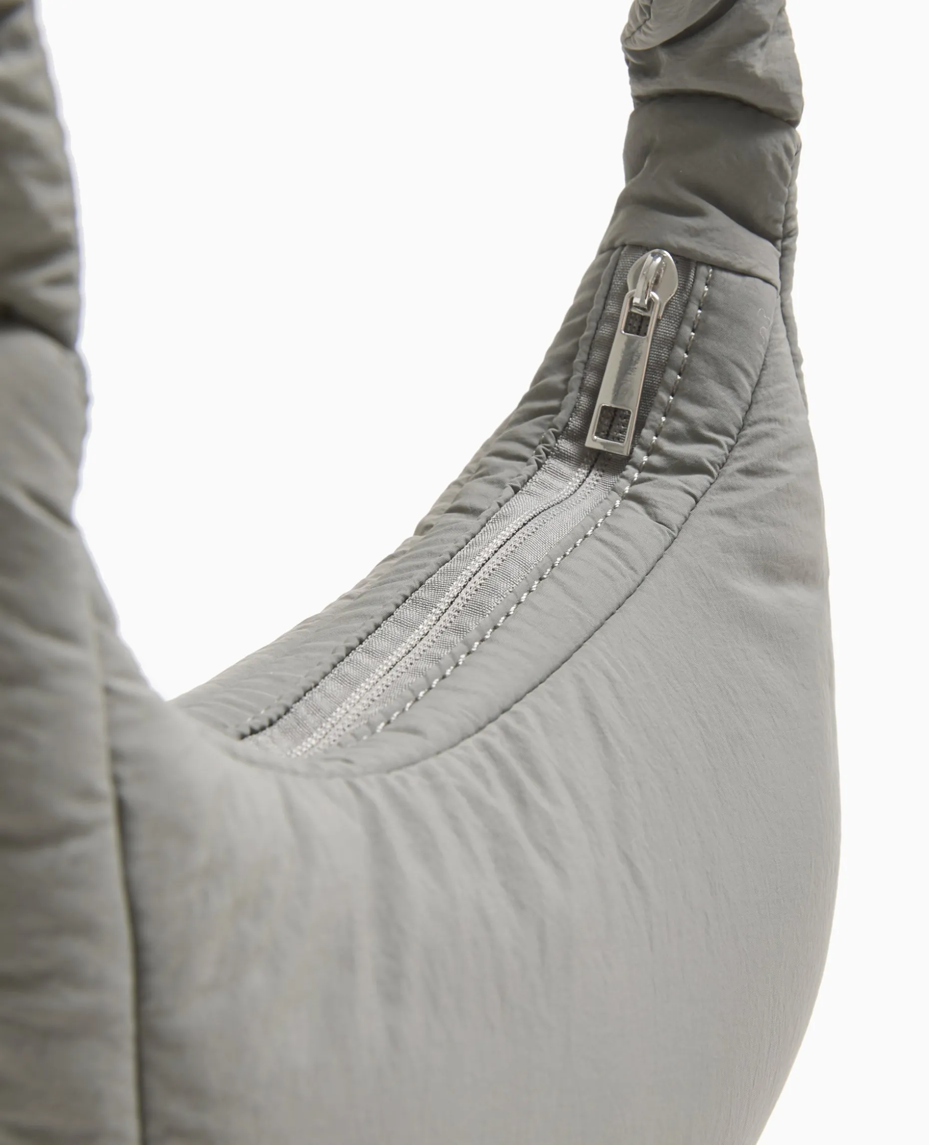 Sac En Tissu Matelassé Avec Bandouliè;re Réglable - Gris