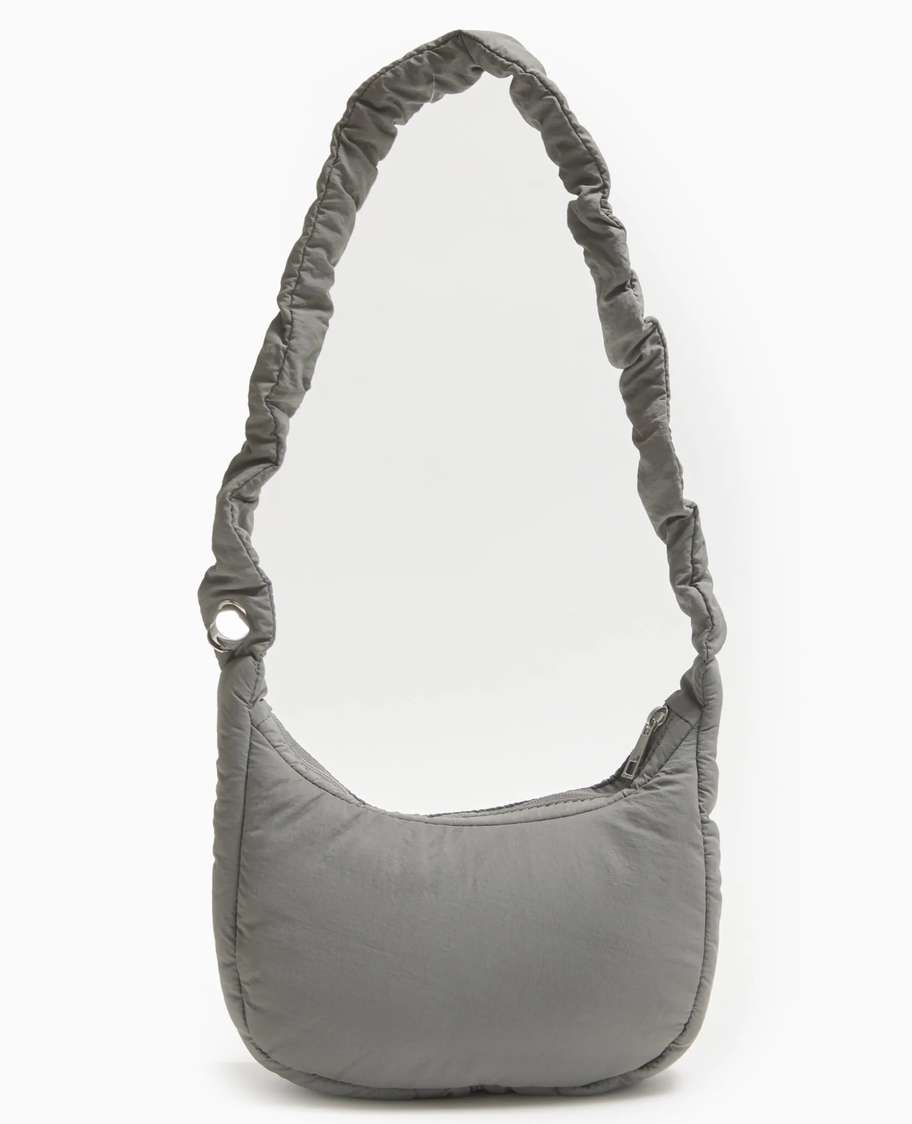Sac En Tissu Matelassé Avec Bandouliè;re Réglable - Gris