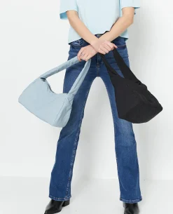 Sac Porté épaule En Nylon Rembourré - Bleu