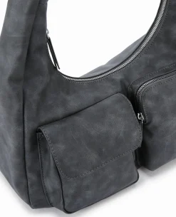 Sac Porté épaule En Simili - Gris Clair