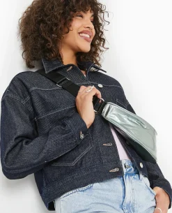 Sac Souple En Tissu Métallisé - Vert Clair